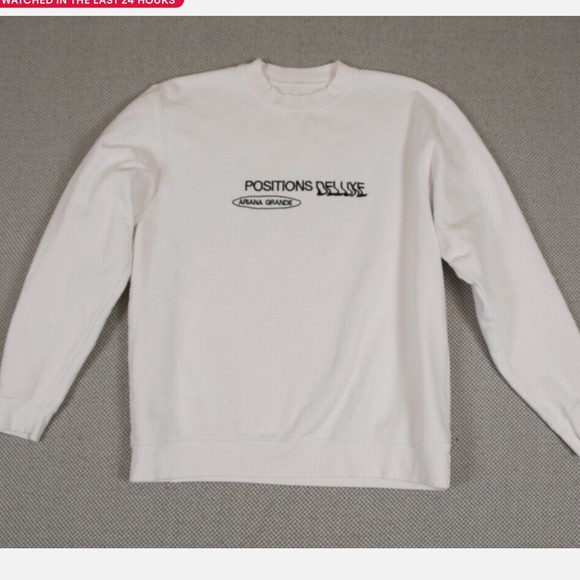 Ariana Grande Tops - Ariana Grande Official White Positions Deluxe Embroidered Crewneck Size XL